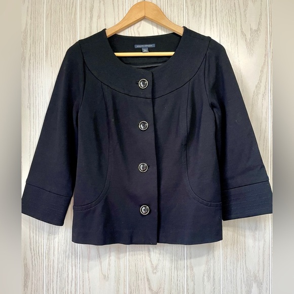 Banana Republic Black Swing Blazer Jacket Size L LNC - Picture 1 of 3